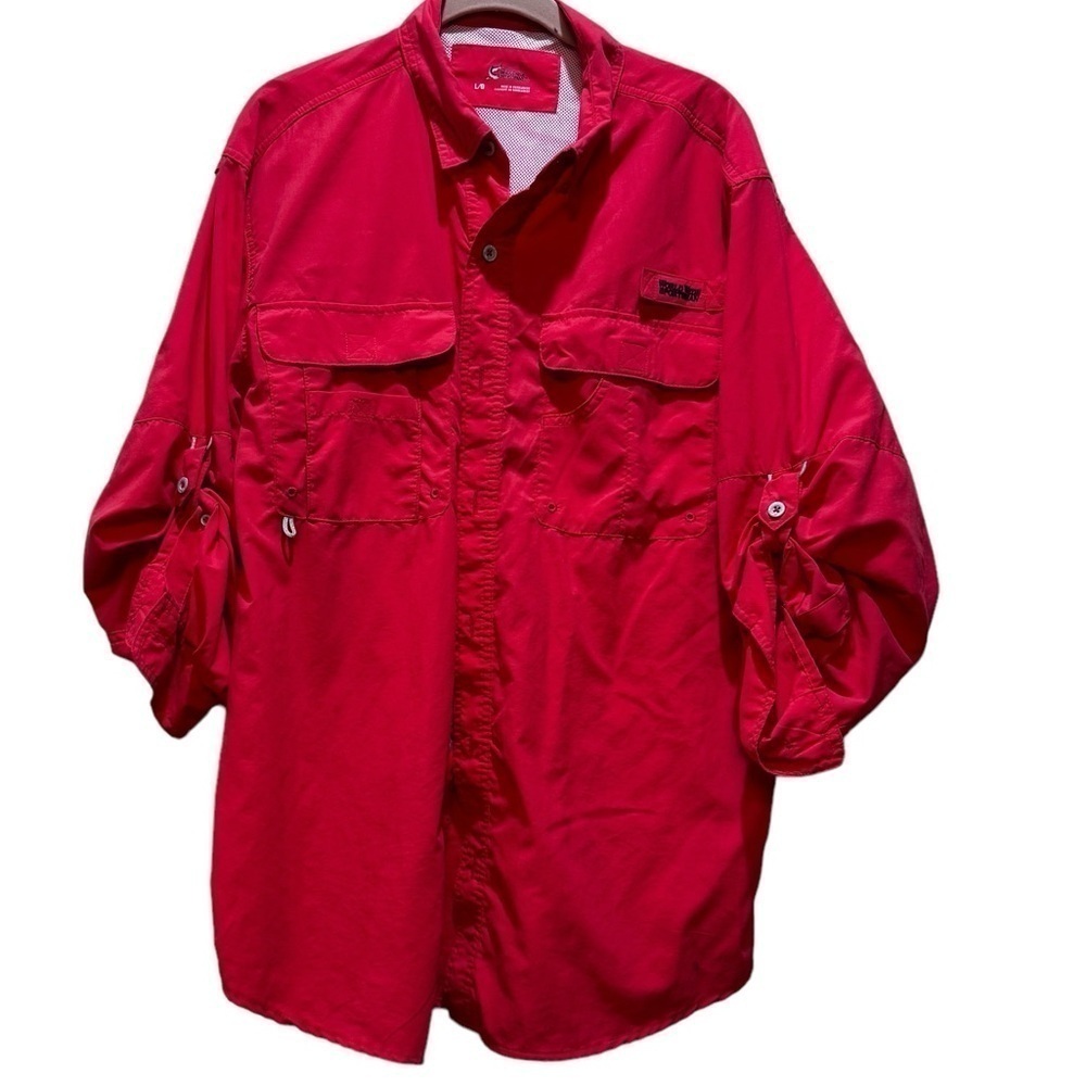 World Wide Fishing Long Sleeve Fishing Shirt Large EUC